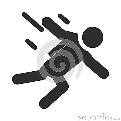 Extreme sport skydiving active lifestyle silhouette icon design Vector Illustration