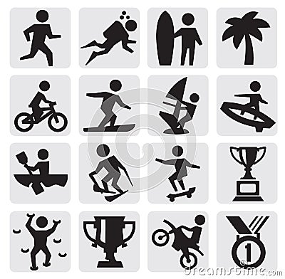 Extreme sports icon Vector Illustration