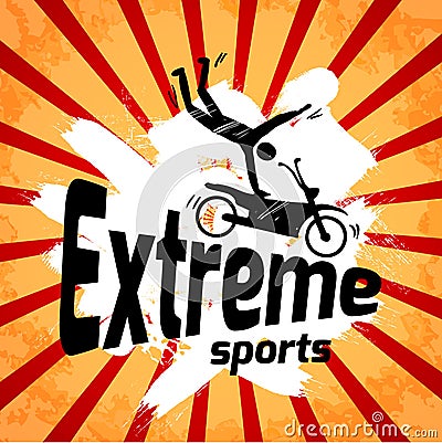 Extreme sports poster Vector Illustration