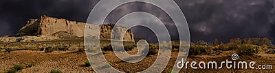 Glen Canyon Arizona Desert Dark Skies Weather Stock Photo