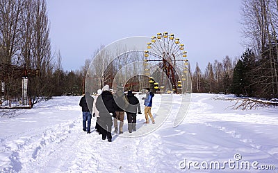 Extreme Tourism in Chernobyl Editorial Stock Photo