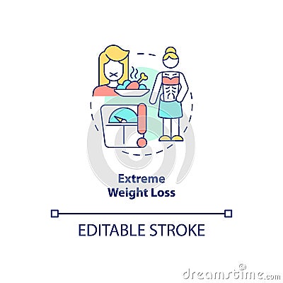 Extreme weight loss concept icon Vector Illustration