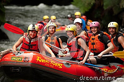 Extreme Whitewater Rafting Editorial Stock Photo