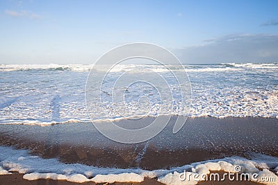 Extreme wide-angle scenic at Pensacola Beach in Florida. Stock Photo