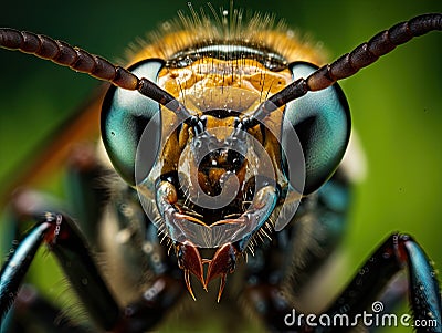 An extremely clear and detailed picture of an unknown small insect. Generated by AI Stock Photo