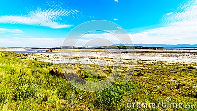 Extremely low water level in the Theewaterkloof Dam which is a major source for water supply to Cape Town Stock Photo