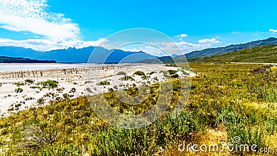 Extremely low water level in the Theewaterkloof Dam which is a major source for water supply to Cape Town Stock Photo