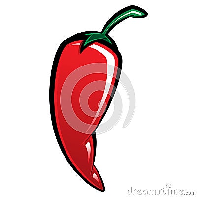 Extremely red hot chili pepper Stock Photo