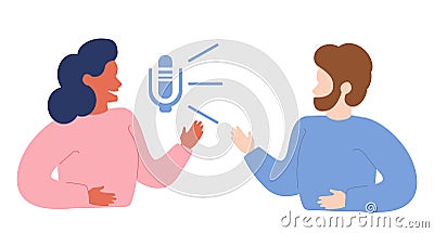Extrovert individuality. Extraversion character enjoying communication with Vector Illustration