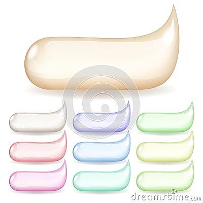 Extruded toothpaste Vector Illustration