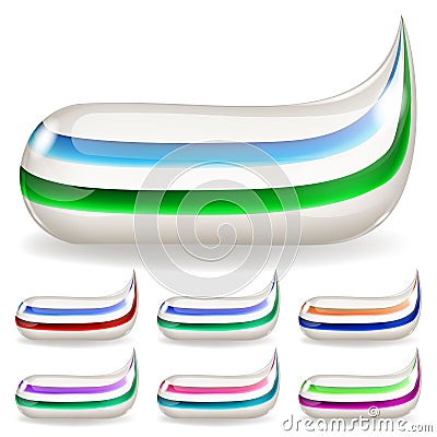 Extruded toothpaste Vector Illustration