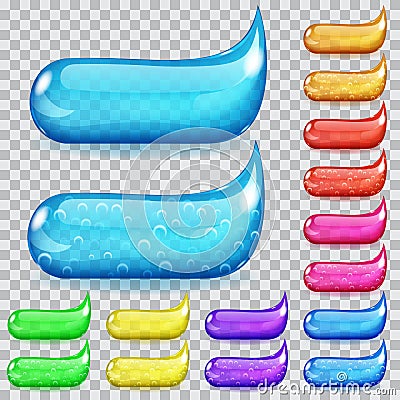 Extruded transparent toothpaste Vector Illustration