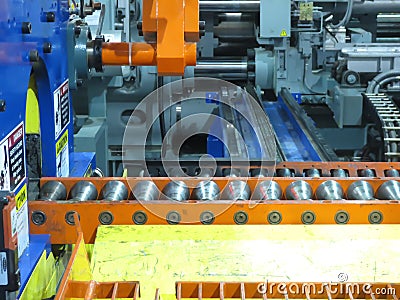 Extrusion aluminium machine Stock Photo