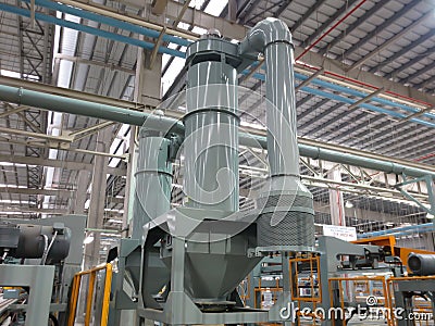 Extrusion aluminium machine Stock Photo