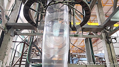 Extrusion de sachet en plastique dans une usine Extrusion de sachet en plastique dans une usine