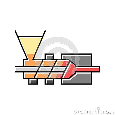 extrusion materials engineering color icon vector illustration Cartoon Illustration