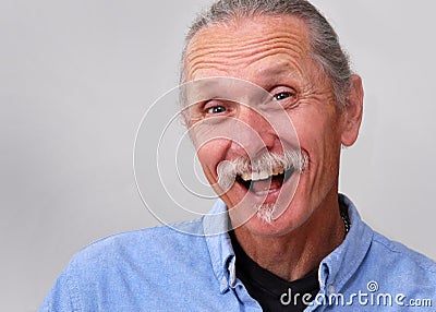 Exuberant middle aged man Stock Photo