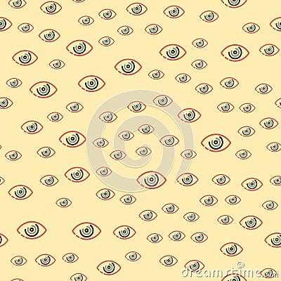 Eye blinker seamless pattern vision daylight glimmer template keeker light peeper company vector illustration Vector Illustration