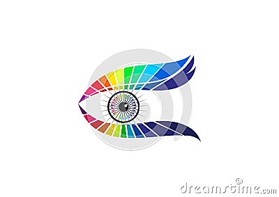 Eye care logo, optic technology, fashion glasses icon, elegant visual brand, luxury vision graphic, and contact lens concept desig Vector Illustration