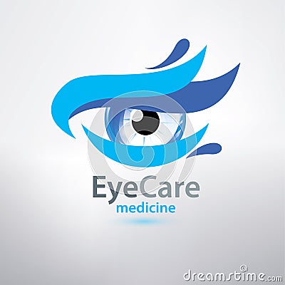 Eye care logo template, stylized symbol Vector Illustration