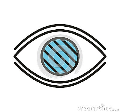 eye with cataracts Vector Illustration