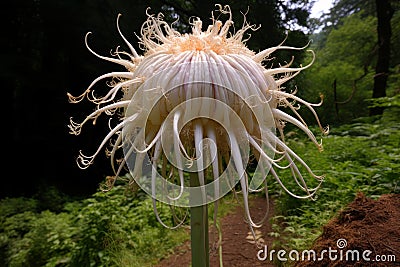 Eye-catching Giant onion flower. Generate Ai Stock Photo
