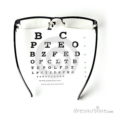 Eye chart test Stock Photo