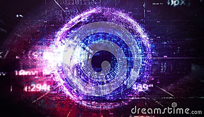 Eye-Computer Interface - Bionic Applications - Neurotechnology Stock Photo