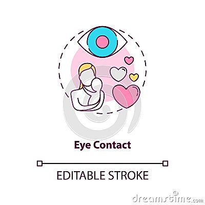 Eye contact concept icon Vector Illustration