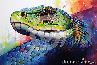 Eye creature skin horizontal male pet colourful colours vertebrate head predator background chameleon Stock Photo