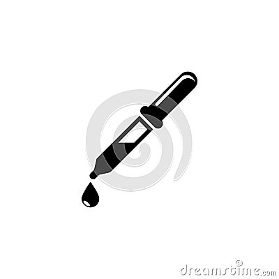 Eye Dropper, Pipette Flat Vector Icon Cartoon Illustration