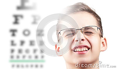 Eye eyesight ophthalmology test and vision health, medicine doctor Stock Photo