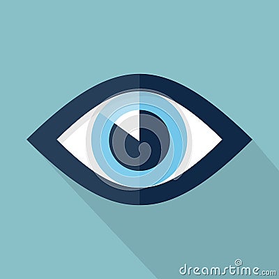 Eye flat illustration Vector Illustration