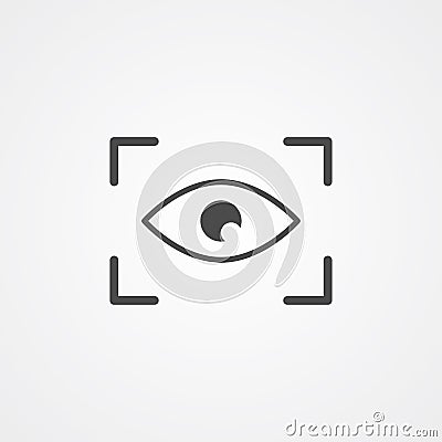 Eye focus vector icon sign symbol Vector Illustration