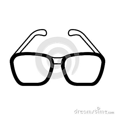 Eye glasses isolated icon Vector Illustration