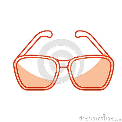 Eye glasses isolated icon Vector Illustration