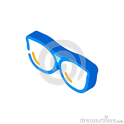 eye glasses isometric icon vector illustration Vector Illustration