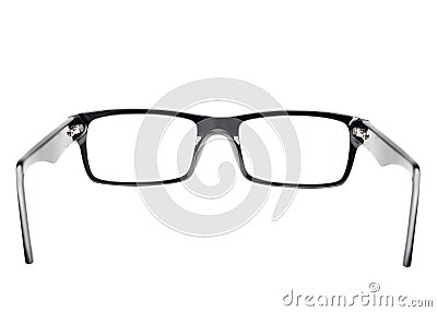 Eye glasses seen from back view Stock Photo