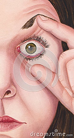 Eye - Held Open Stock Photo