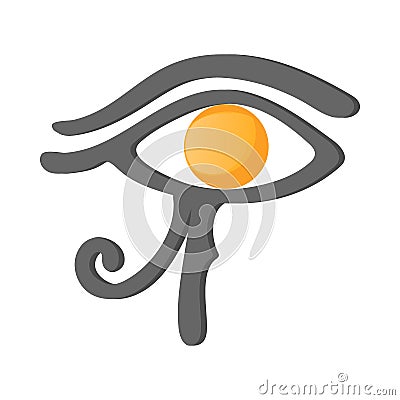 Eye of Horus icon, cartoon style Vector Illustration