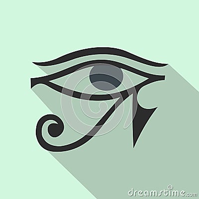 Eye of Horus icon, flat style Vector Illustration