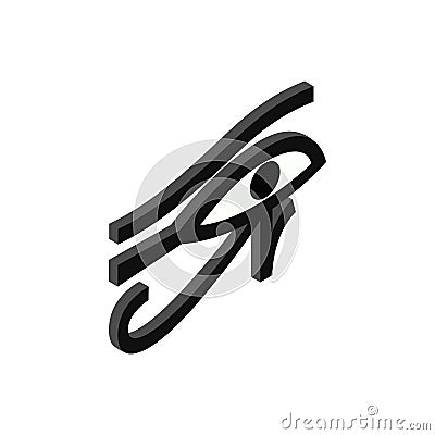 Eye of Horus icon, isometric 3d style Vector Illustration