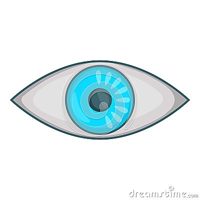 Eye icon, cartoon style Vector Illustration