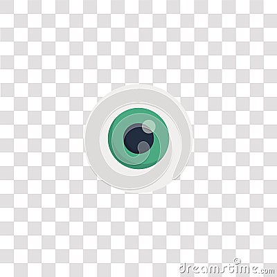 eye icon sign and symbol. eye color icon for website design and mobile app development. Simple Element from basic flat icons Vector Illustration