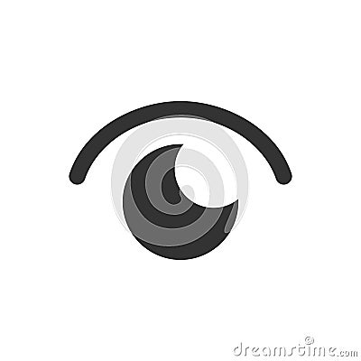 Eye icon. Simple flat design icon Vector Illustration