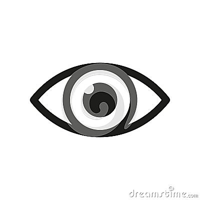 The eye icon. Simple vector illustration Vector Illustration