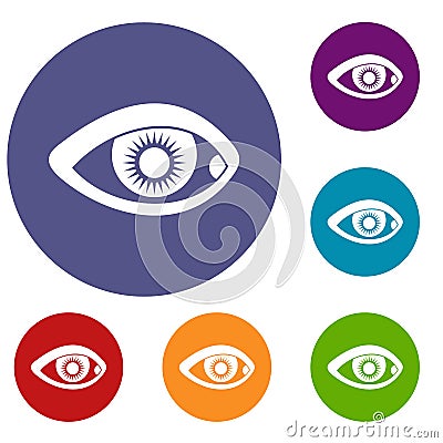 Eye icons set Vector Illustration