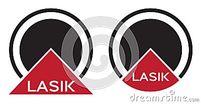 Eye lasik icon , logo and vector Vector Illustration