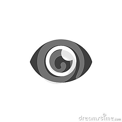 Eye lens medical icon simple flat illustration Vector Illustration