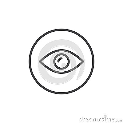 Eye line icon Vector Illustration